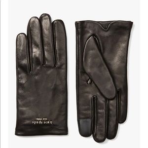 Kate Spade Pinmount Logo Leather Gloves